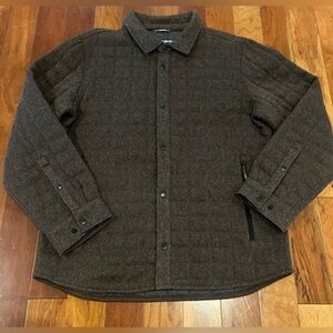 Hawke & Co Brown Textured Jacket Mens Large Warm LW Dress Up/Down Sharp Dressed